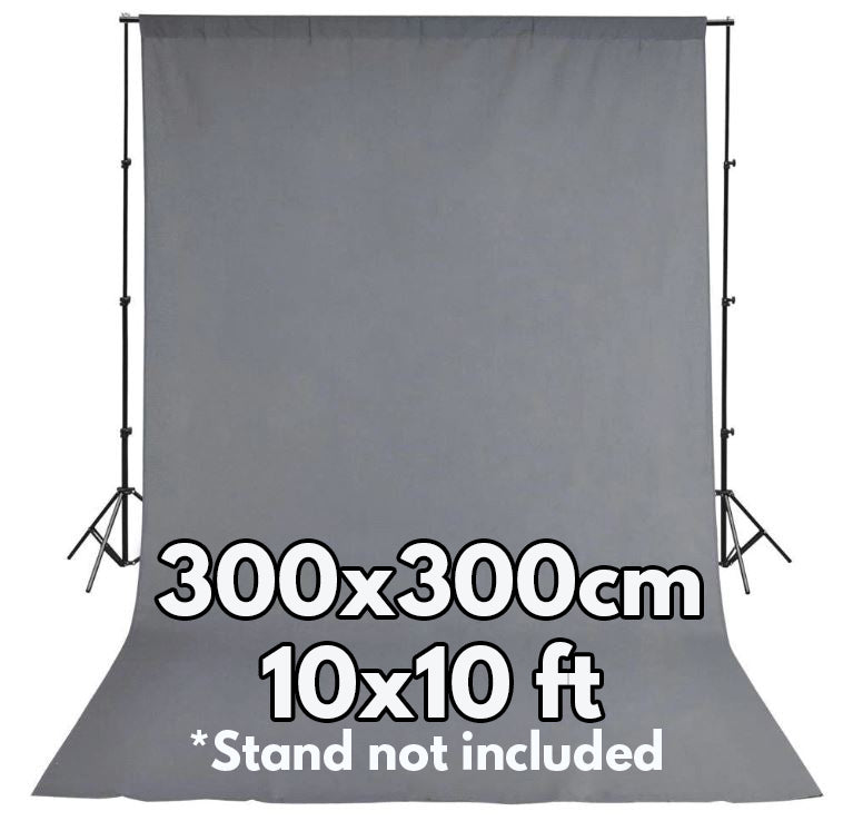 PXEL AA-ML3030GRY 300x300 cm Seamless Muslin Background Cloth Backdrop Gray 10x10 Feet