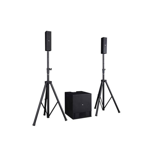 PROEL SESSION 4 1200W 3-Channel Class D Active Portable Vertical Array System Speaker with Bluetooth, SMPS, 6.5" BAND PASS Woofers, 4 Neodymium 2.75" Full-Range Speakers, CORE LT 24Bit DSP, 2 MIC/LINE IN and 2 LINKS XLR Male