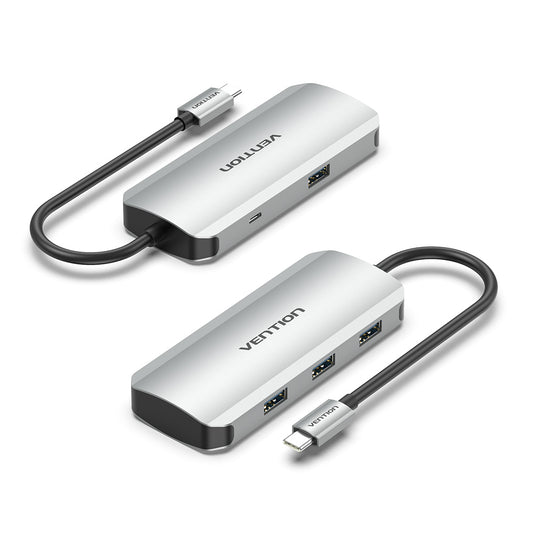 Vention 5 in 1 USB Type C Hub with 5Gbps USB 3.0 Ports, & Fast Charging Micro USB Power Delivery Adapter Dock | TNAHB