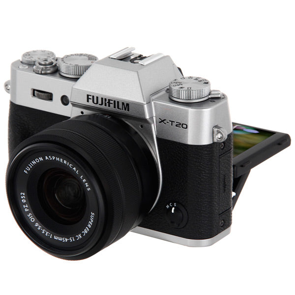 FUJIFILM X-T20 Mirrorless Digital Camera with XC 15-45mm Lens (Silver)