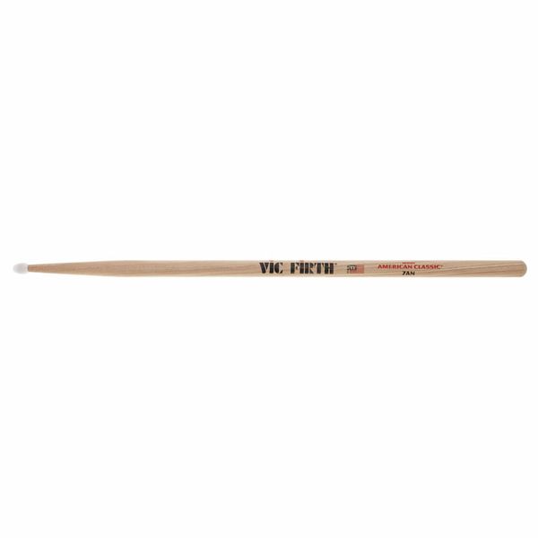 Vic Firth American Classic 7A Hickory Wood Tear Drop Tip Drumsticks (Pair) Drum Sticks for Drums and Percussion (Wood, Nylon Tips)