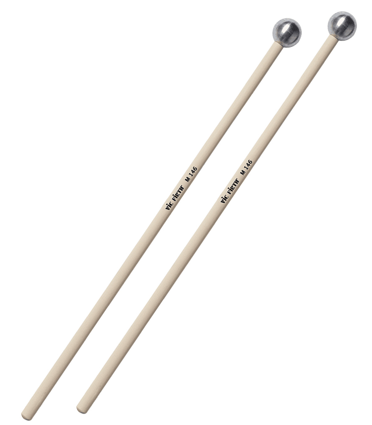 Vic Firth M146 Extra Hard Orchestral Medium Round Aluminum Percussion Keyboard Mallets for Xylophone and Bells