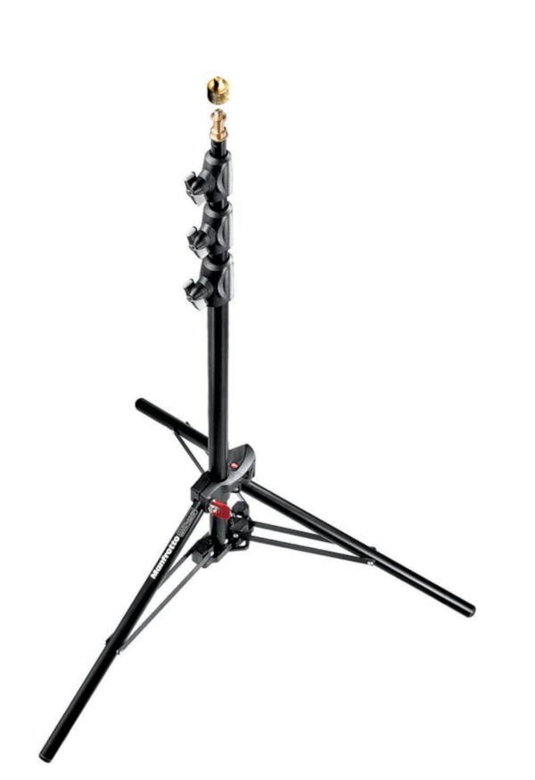 Manfrotto Alu Mini Compact 7ft Air-Cushioned Stand for Lighting and Studio Equipment | Model 1051BAC (BLACK)