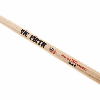 Vic Firth ROCKN American Classic Hickory Wood Oval Tip Rock Drumsticks (Pair) Drum Sticks for Drums and Percussion (Wood, Nylon Tip)