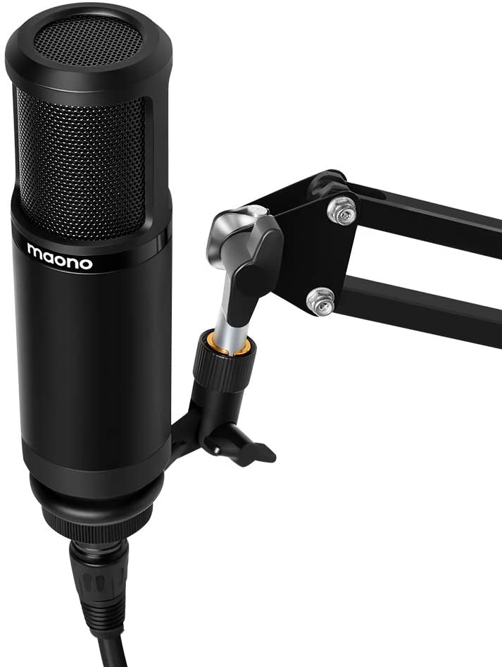 Maono AU-PM320 Professional Cardioid XLR Condenser Studio Microphone for Recording Streaming Voice Over