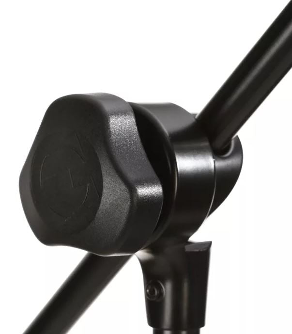 Hercules MS533B EZ Clutch Microphone Stand with 2 in 1 Hideaway Boom Bracket Black