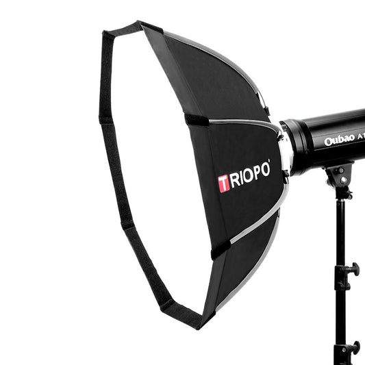 Triopo K65 65cm Speedlite Portable Octagon Softbox with Honeycomb Grid and Outdoor Flash Softbox for Shooting, Photography