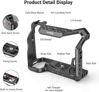 SmallRig 2999 Lightweight Durable Aluminum Construction Camera Cage for Sony Alpha 7S III Mirrorless Cameras