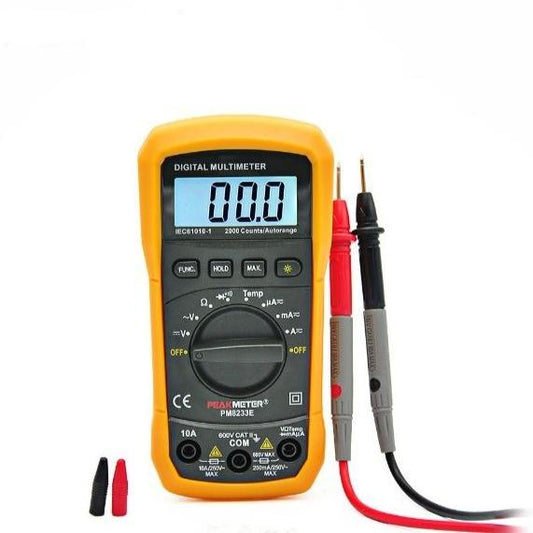 PeakMeter PM8233E Electrical Digital LCD Multimeter Voltmeter Ammeter AC DC OHM Volt Tester Multitester Current Resistance
