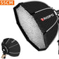 Triopo KS55 55cm Portable Octagon Umbrella Softbox with Honeycomb Grid Outdoor Flash for Godox TT600 TT685 V860 with Handle Grip