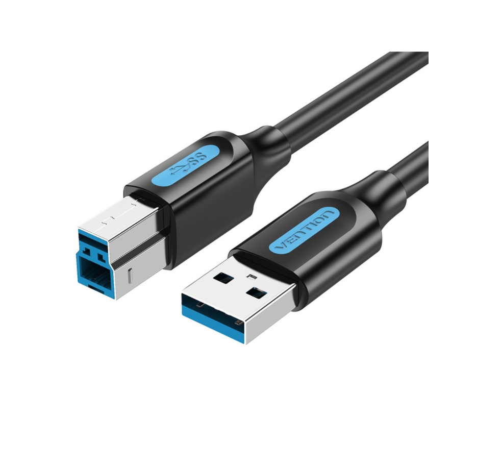 Vention USB 3.0 A Male to B Male Cable PVC Type (COO) 5Gbps High Speed for HDD Case, Blu-Ray Drive & Web Camera (Available in Different Lengths)