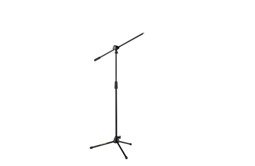 Hercules Quick-Turn Tripod Microphone Stand (Stage Series) with 2-in-1 Boom Clamp, Adjustable Height and Foldable Legs Features (MS432B)