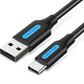 Vention USB 2.0 A Male to C Male 3A Cable USB Cable 480Mbps (COKB) Suitable for Computers. Smartphones, Laptops  (Available in Different Lengths)