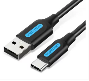 Vention USB 2.0 A Male to C Male 3A Cable USB Cable 480Mbps (COKB) Suitable for Computers, Smartphones, Laptops 3M Black