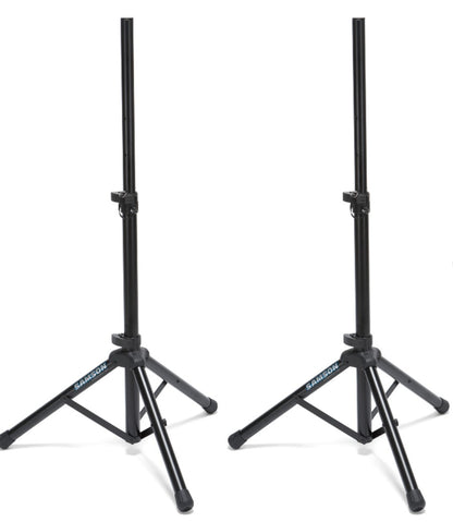 Samson SP50P Heavy Duty Speaker Stand Set (Pair) with Adjustable Height up to 5' Feet Telescoping with Locking Latch for Indoor and Outdoor Events and Concerts