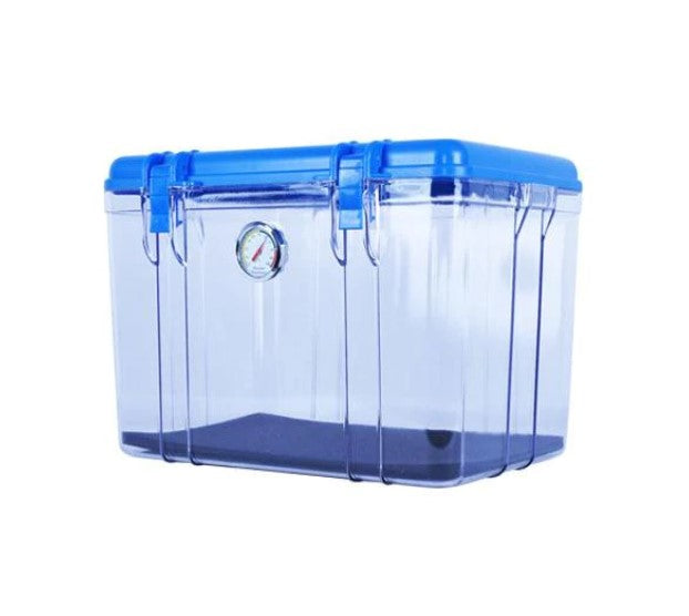 Eirmai R10 Moisture-Proof Dry Box 9-Liters with Dehumidifier Hygrometer Sponge Pad (Fits 1 DSLR Camera and 2 Lenses) Blue