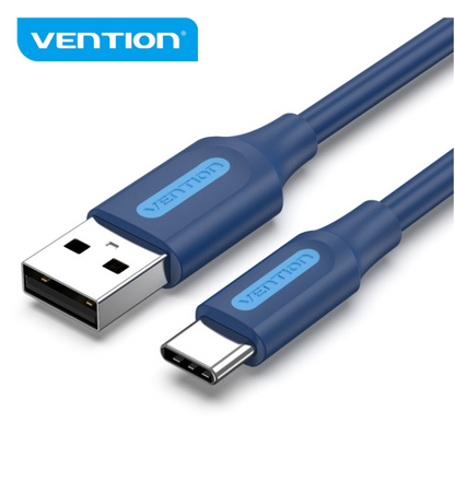 Vention USB 2.0 A Male to C Male 3A USB Cable 480Mbps (COK) for Smartphones, Laptops, Computer (Available in Different Lengths)