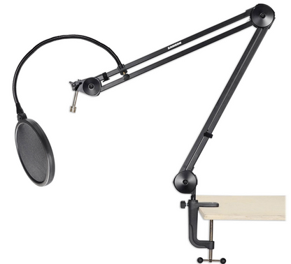 Samson MBA38 38-Inch Solid Matte Finish Microphone Boom Arm Good for Audio Recording, Video and Game Streaming