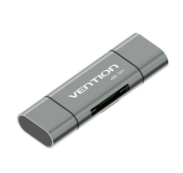 [CLEARANCE] Vention Multi-Function USB 2.0 Card Reader Converter 480Mbps for Windows, Mac OS, Android (CCJ) Gray