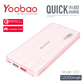 Yoobao Q12 12000mAh Portable Powerbank 9V-2A Quick Charge for Smartphones and Tablets (White, Pink)