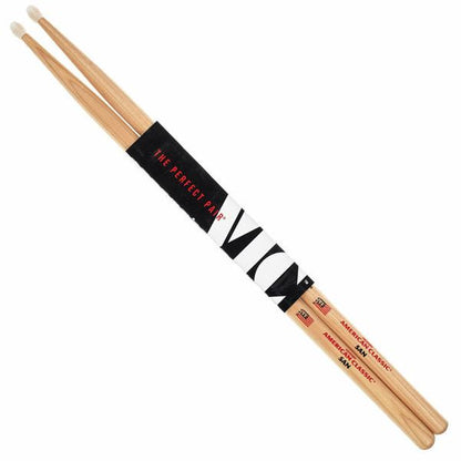 Vic Firth American Classic 5A Hickory Wood Drumsticks (Pair) Drum Sticks for Drums and Percussion (Multiple Styles Available)