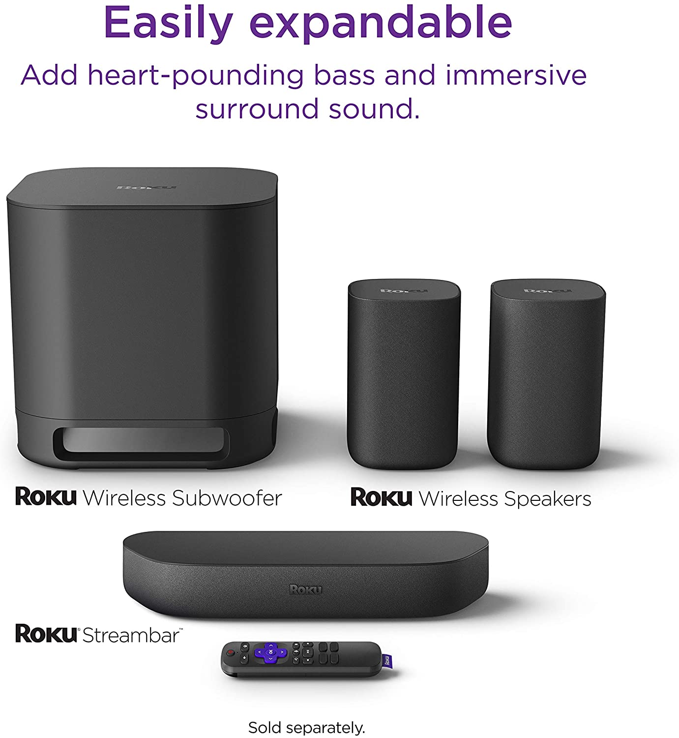 Roku Streambar 4K/HD/HDR Streaming Media Player & shops Premium Audio, All In One