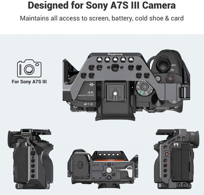 SmallRig 2999 Lightweight Durable Aluminum Construction Camera Cage for Sony Alpha 7S III Mirrorless Cameras