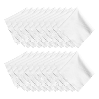 K&F Concept 20pcs Microfiber Cleaning Cloth Kit, 15X15cm White Dry-in Vacuum Wrapped for Camera Lens