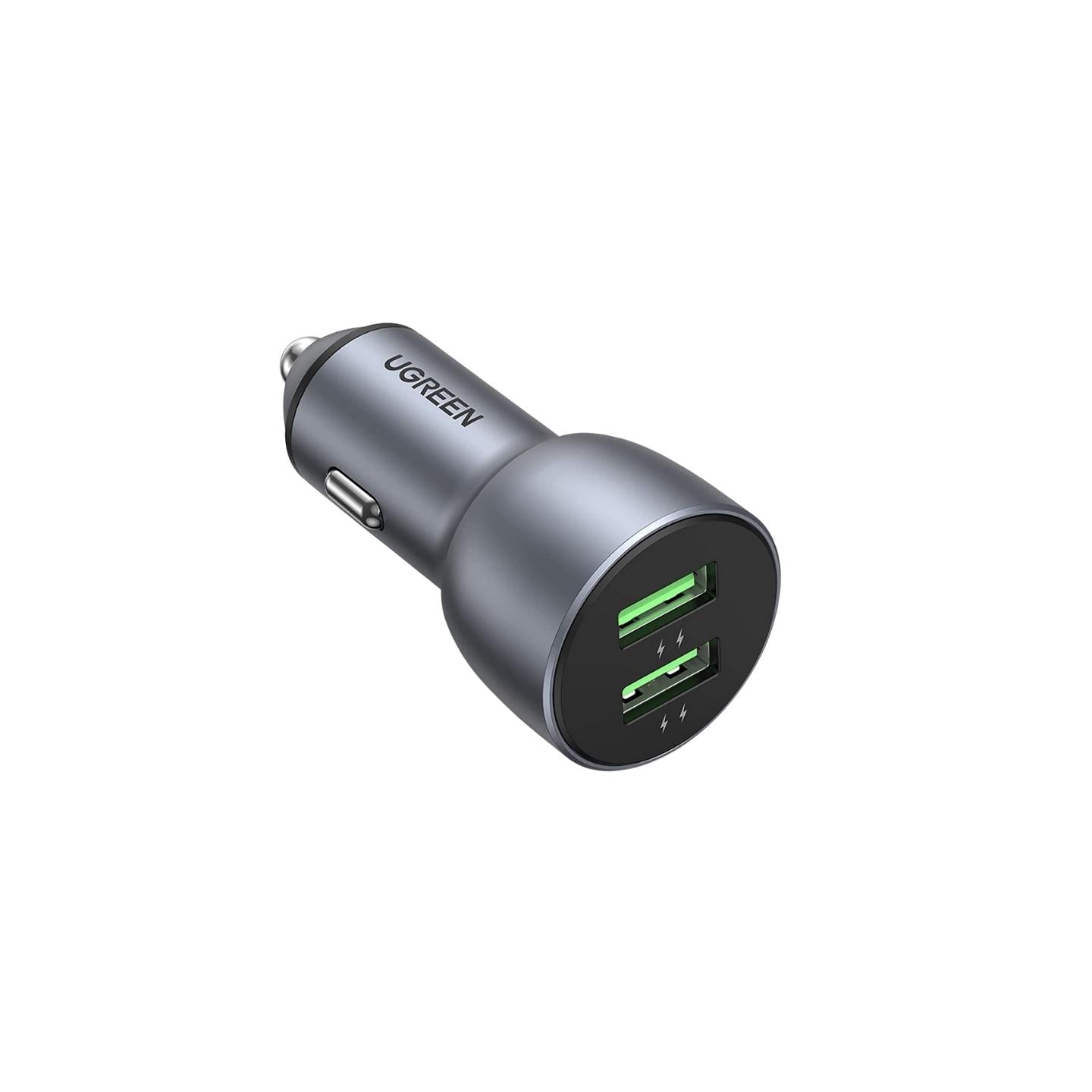 UGREEN 36W Dual Port QC 3.0 USB Car Charger Adapter for Smartphones, Dashcam, Tablets (Dark Blue) | 10144