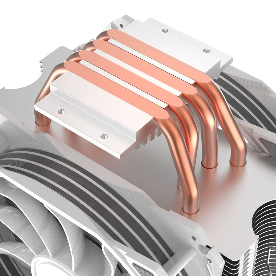 ALSEYE M120D CPU Cooler Adjustable RGB Lighting 120mm PWM-Capable with 4-pin Support and 5V-3pin Aura/RGB Fusion Heat-Pipe Cooler Support