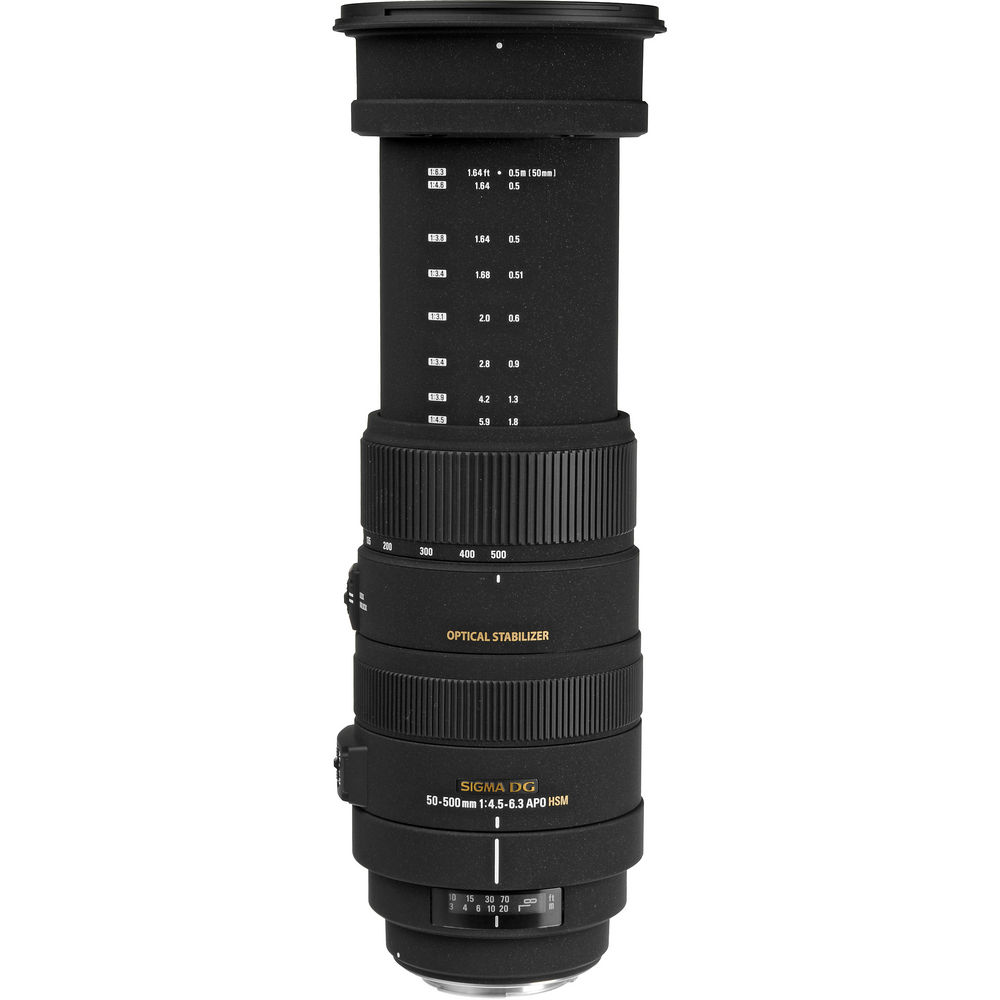 Sigma 50-500mm f/4.5-6.3 Standard to Super Telephoto Zoom APO DG OS HSM Lens for Canon EOS