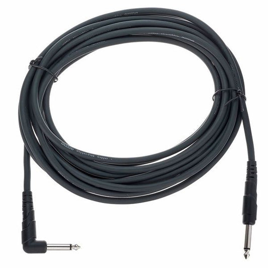 Planet Waves Classic Series 6.35mm Instrument Cable with Angled to Straight Male Plugs (20 Feet) | PW-CGTRA-20