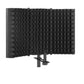 Maono AU-S03 Microphone Isolation Shield Insulating Hood Portable & Foldable High Density Absorbing Foam Panel and Metal Back for Home Office, Studio, Podcasting, Vocalizing, Singing, Broadcasting