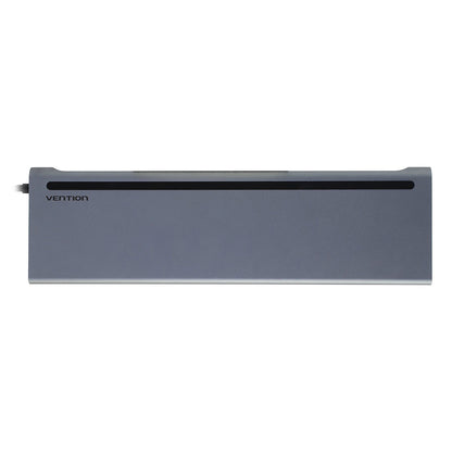 [CLEARANCE] Vention 12-in-1 Multifunctional Docking Station USB-C Male to Female DisplayPort, 4K HDMI, VGA, USB 3.1 / 2.0 / Type-C, RJ45, SD/TF, TRRS 3.5mm, PD Adapter | THSHC