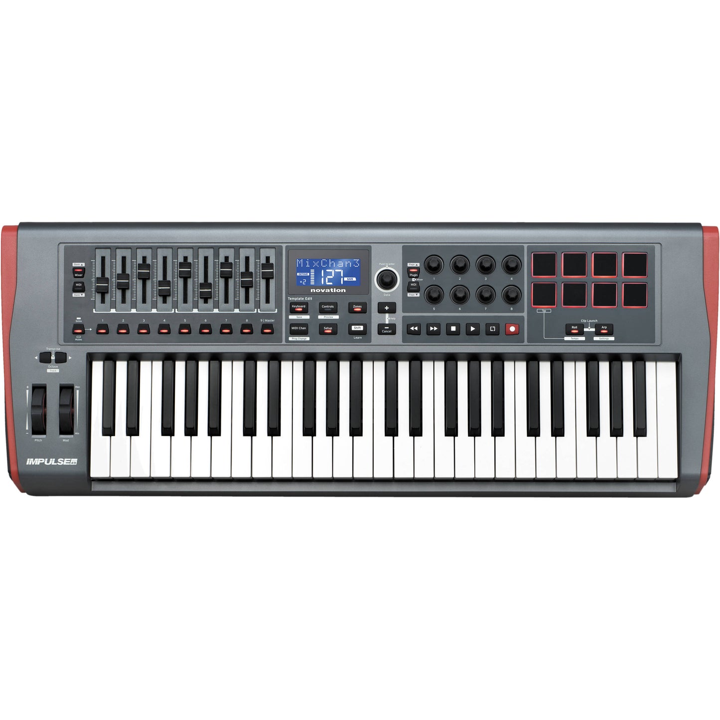 Novation Impulse 49 USB MIDI Drum Pads Keyboard Controller