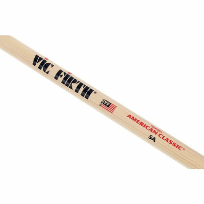 Vic Firth American Classic 5A Hickory Wood Drumsticks (Pair) Drum Sticks for Drums and Percussion (Multiple Styles Available)