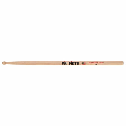 Vic Firth American Classic 2B Hickory Wood Tear Drop Tip Drumsticks (Pair) Drum Sticks for Drums and Percussion