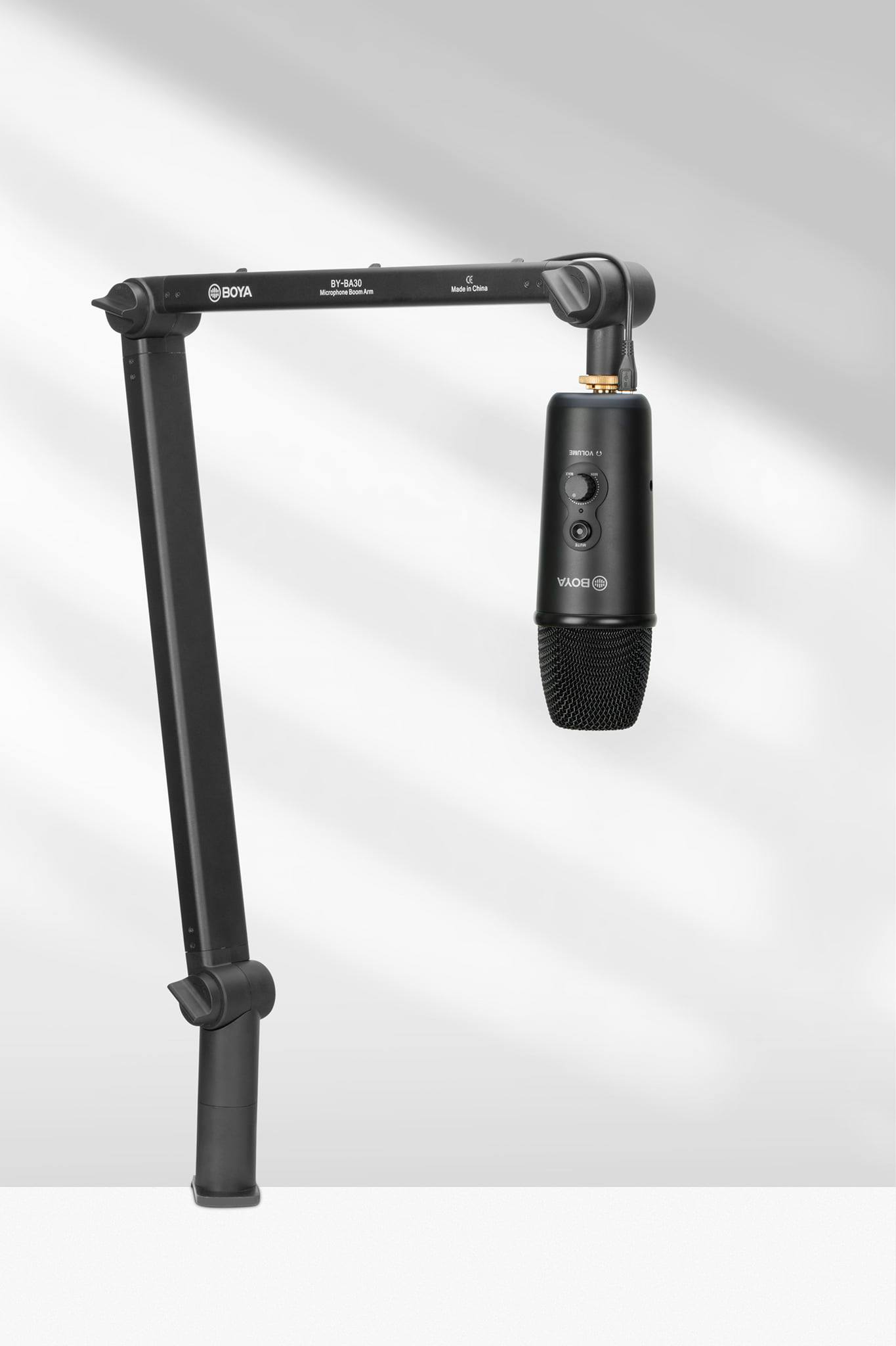 Boya BY-BA30 Microphone Boom Arm with C-Clamp Mount For Streaming, Podcasting and Home Studio Setups