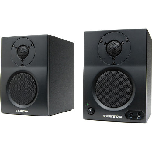 [CLEARANCE] Samson MediaOne BT3 Two-Way Active 3" Bluetooth Studio Monitor Speakers (Pair) for Vocal and Instrument Recording, Multimedia, Gaming