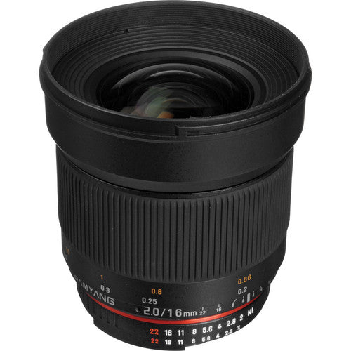 Samyang 16mm f/2.0 ED AS UMC CS Lens Perfect fit for Nikon F DSLR Camera