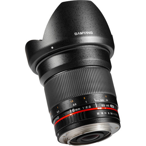 Samyang 16mm f/2.0 ED AS UMC CS Lens for Canon EF-M Mount Mirrorless Camera  SY16M-M