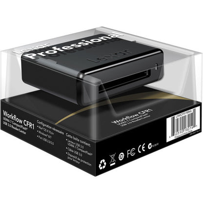 Lexar LRWCFR1RBNA Professional Workflow CFR1 Card Reader for Compact Flash Cards for Mac, Windows