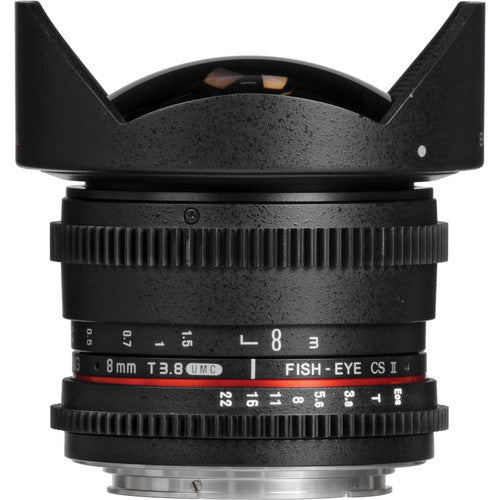 Samyang 8mm T3.8 UMC Fisheye CS II Lens for Canon EF Mount DSLR Camera SYHD8MV-C