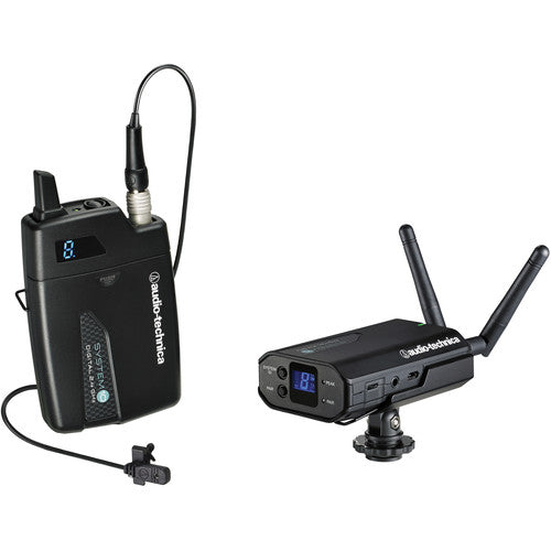 Audio Technica ATW-1701 System 10 Digital Camera-Mount Wireless Lavalier Microphone System with No Mic (2.4 GHz)