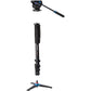 Benro A48FDS4 Series 4 Aluminum Monopod with 3-Leg Locking Base and S4 Video Head