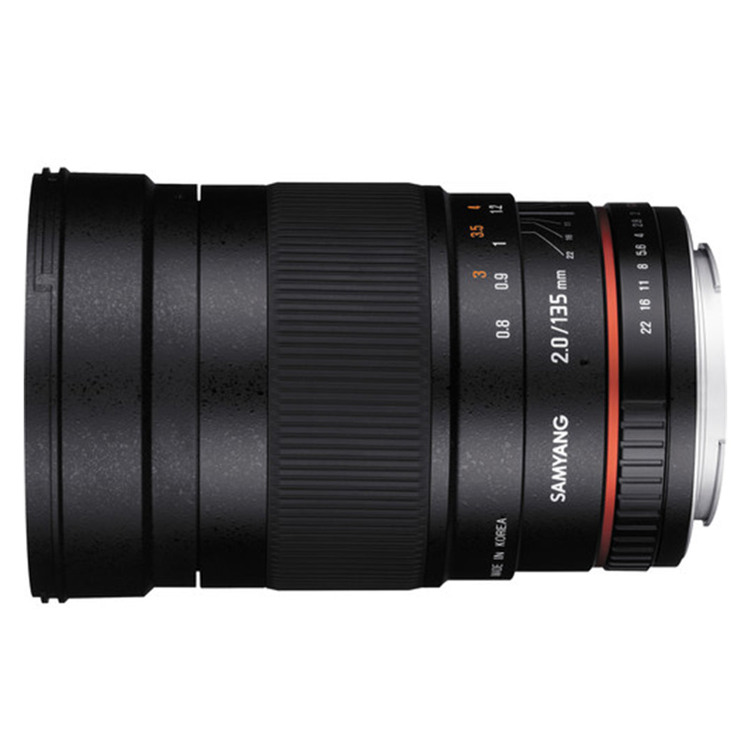 Samyang 135mm f/2.0 ED UMC Full Frame, Manual Focus Lens for Nikon F Mount with AE Chip for Mirrorless Cameras | SY135M-N