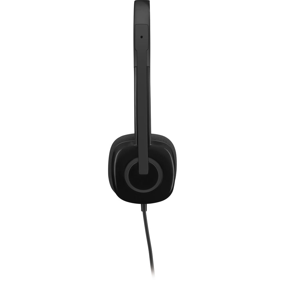 Logitech H151 Stereo Adjustable Headset with Built-In Rotating 180 Degrees Microphone, In-Line Controls, Adjustable Headband and 3.5mm Audio Jack Connection