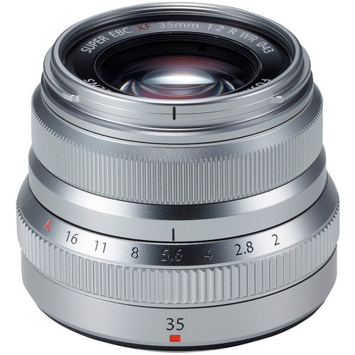Fujifilm Fujinon XF 35mm f/2 R WR X-Mount Mirrorless Camera Lens (Silver)