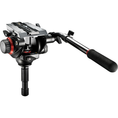 Manfrotto MVK504AQ Aluminum Single Leg Video System for Travelling, Vlogging, Photoshoots, etc. (Black)