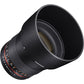 Samyang MF 85mm f/1.4 Aspherical IF Lens for Fujifilm X-Mount Cameras with UMC Multi Coating Design SY85M-FX